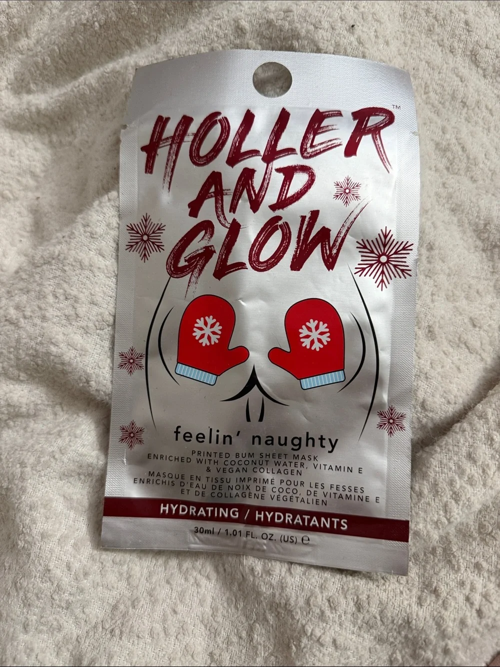 Holler and Glow feelin naughty hydrating bum mask